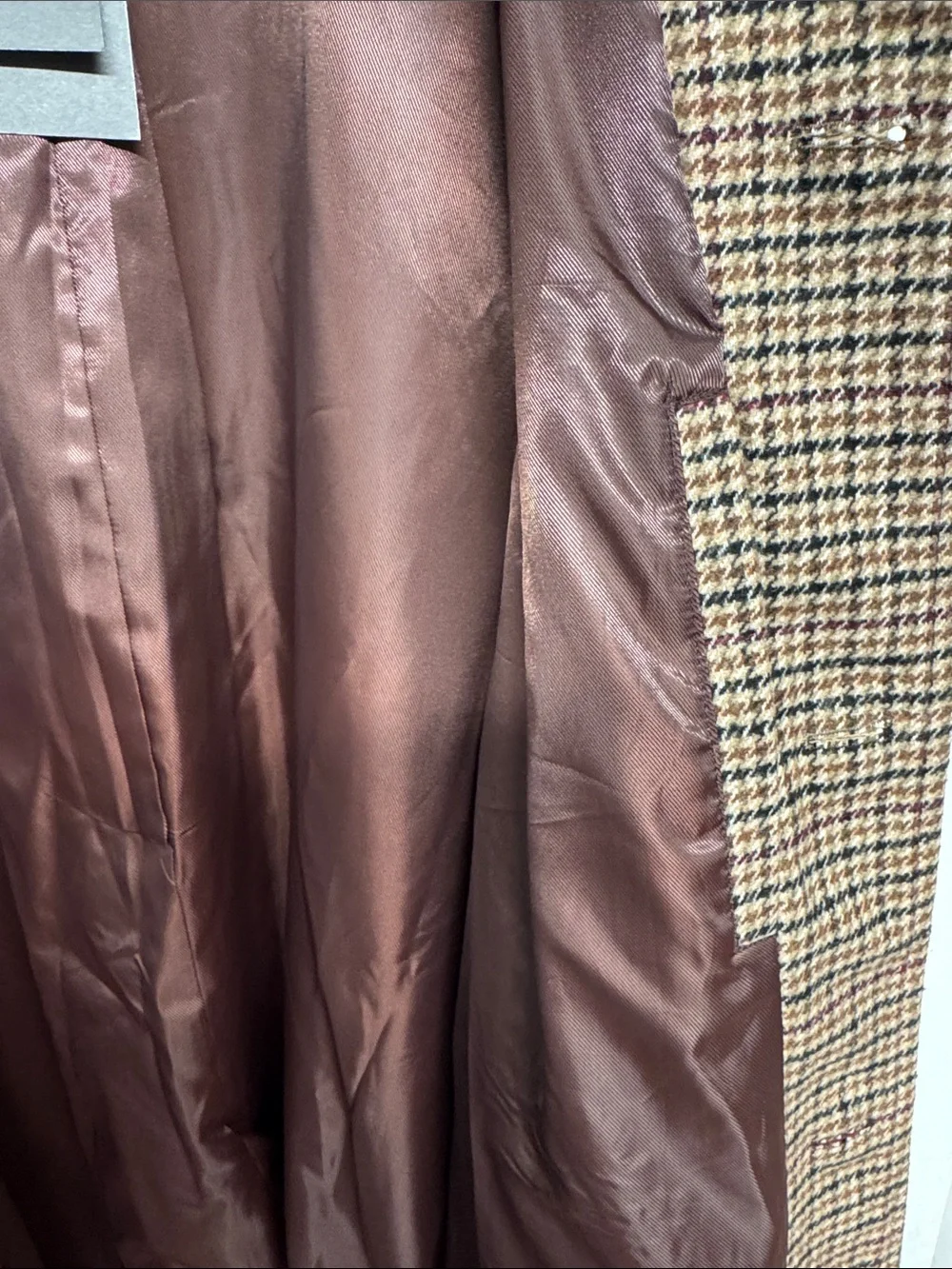 Shaq Car Coat Mens 4X Tall Brown Plaid Long Jacket 4XLT